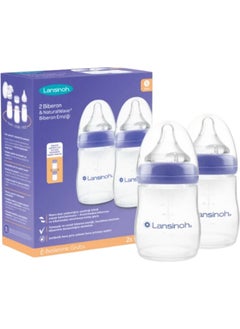 Lansinoh مجموعة زجاجات الرضاعة الطبيعية من لانسينوه، 2 في 160 مل  - Image 1
