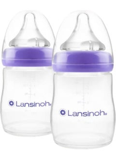 Lansinoh مجموعة زجاجات الرضاعة الطبيعية من لانسينوه، 2 في 160 مل  - Image 2