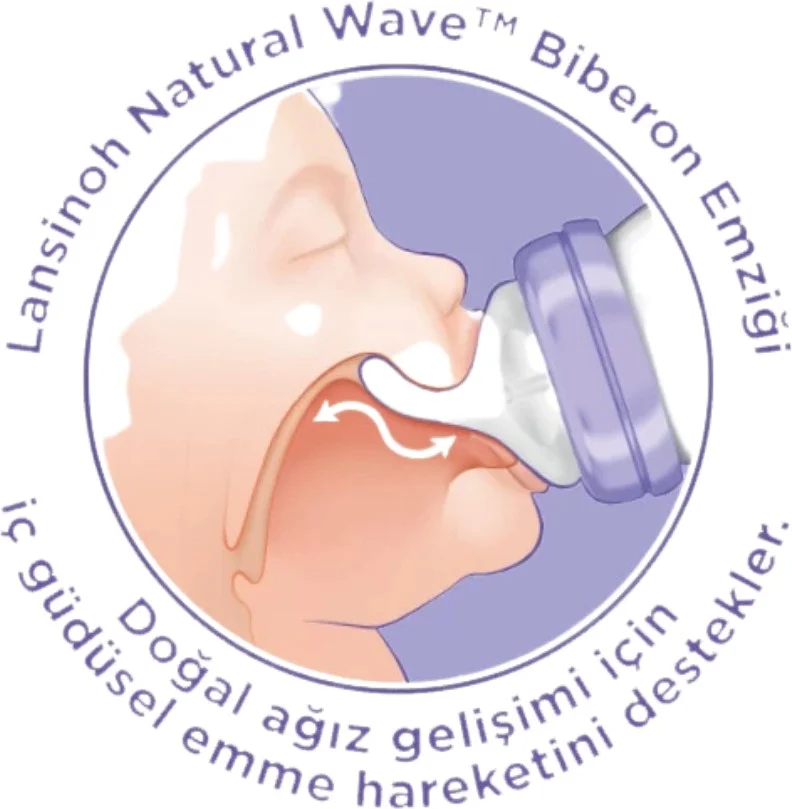 Lansinoh Natural Wave Baby Bottle Set 2 in 160 ml