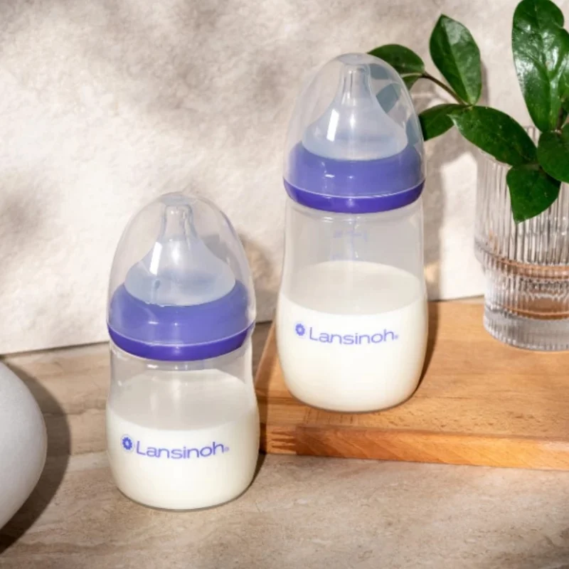 Lansinoh Natural Wave Baby Bottle Set 2 in 160 ml