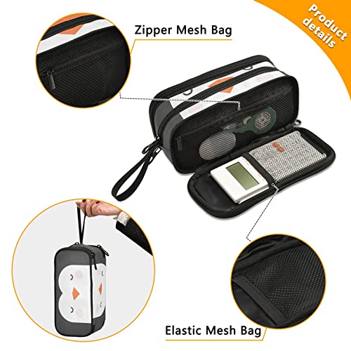 Bolaz Lovely Penguin Pencil Case Large Capacity Pen Bag with Compartment Students Stationery Organizer Pencil Pouch Marker Case for School Office Work - Image 2