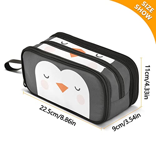 Bolaz Lovely Penguin Pencil Case Large Capacity Pen Bag with Compartment Students Stationery Organizer Pencil Pouch Marker Case for School Office Work - Image 3