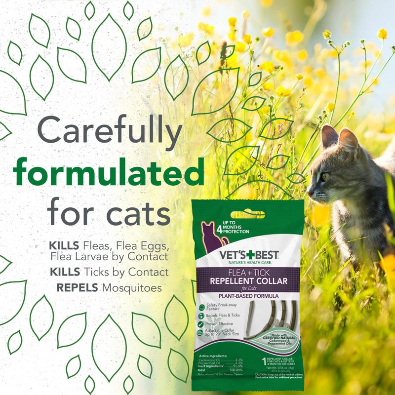 Vet's Best Natural Flea and Tick Spray for Cats and Home â€“ Plant-Based Pest Control with Certified Essential Oils â€“ Safe Indoor Flea Treatment for Cat Households â€“ 96 oz Refill Bottle â€“ Made in USA - Image 4