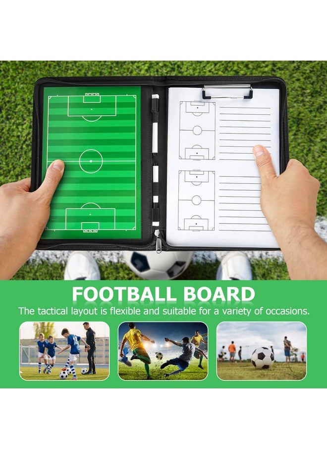 Pure Vie Football Coaches Tactical Board, Portable Soccer Magnetic Tactics Strategy Notebook Football Coaching Clipboard - Sport Training Assistant Equipment KIt with Player Markers, Pen and Eraser - pzsku/Z7C2C6A42EB97FA147634Z/45/_/1740982750/65743b34-155c-4f61-b6a6-1666283b7364