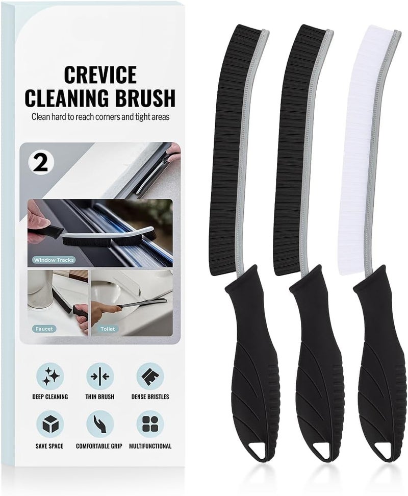 TCCO ENTERPRISE TCCO Crevice Cleaning Brush - Grout Scrub Brush, House Cleaning Supplies, Gap Cleaning Tools, Home Essentials, Gifts for Women Men, Hard Bristle Crevice Cleaner Brush for Household Use, Bathroom(2PCS) - Image 1