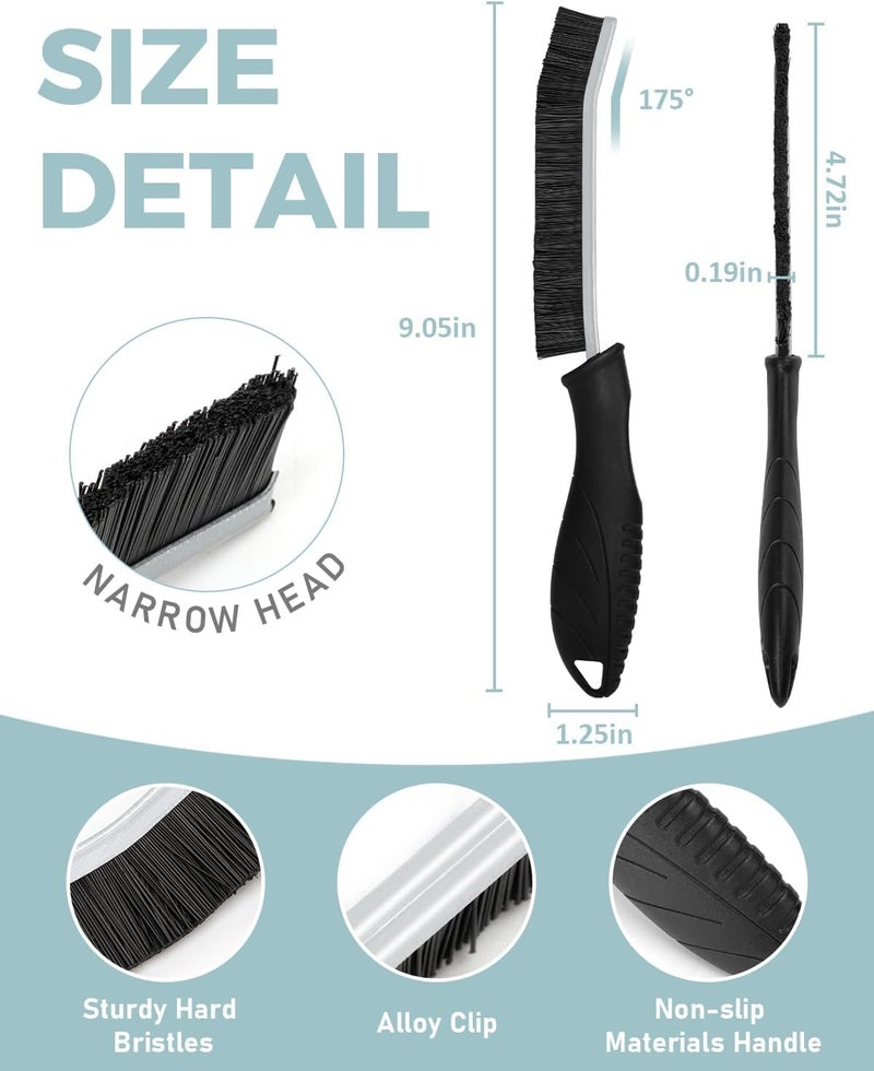 TCCO ENTERPRISE TCCO Crevice Cleaning Brush - Grout Scrub Brush, House Cleaning Supplies, Gap Cleaning Tools, Home Essentials, Gifts for Women Men, Hard Bristle Crevice Cleaner Brush for Household Use, Bathroom(2PCS) - Image 2