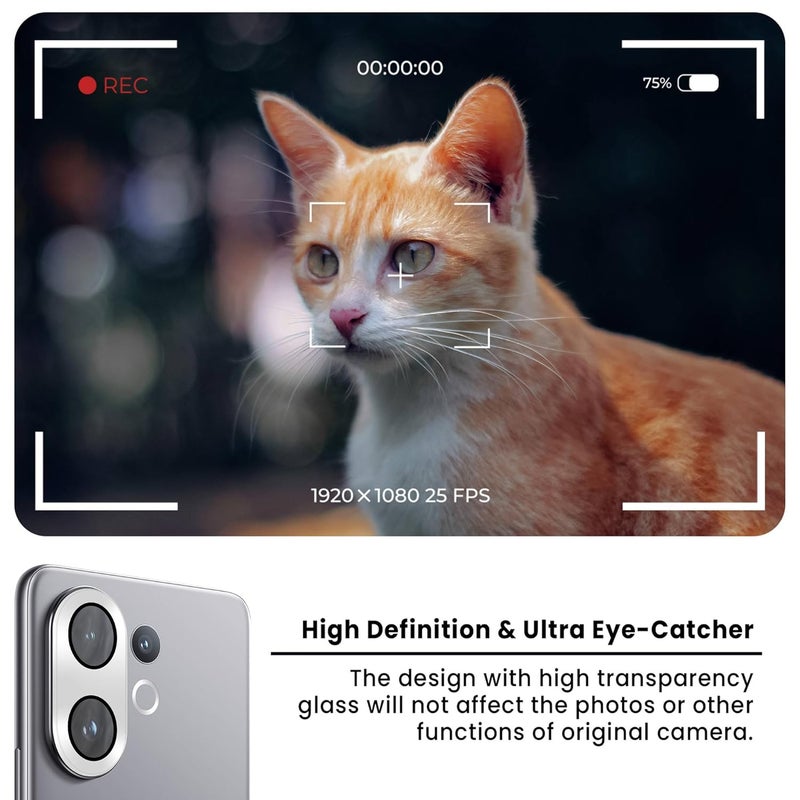 FIRST MART Premium Camera Lens Protection For Vivo V60 and Vivo V60e (6.77 Inches) With Edge-to-Edge Protector Coverage and Installation Kit |Silver, Pack of 1 - Image 4