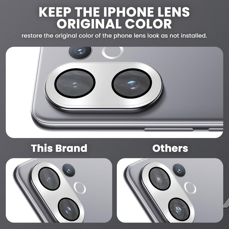FIRST MART Premium Camera Lens Protection For Vivo V60 and Vivo V60e (6.77 Inches) With Edge-to-Edge Protector Coverage and Installation Kit |Silver, Pack of 1 - Image 3