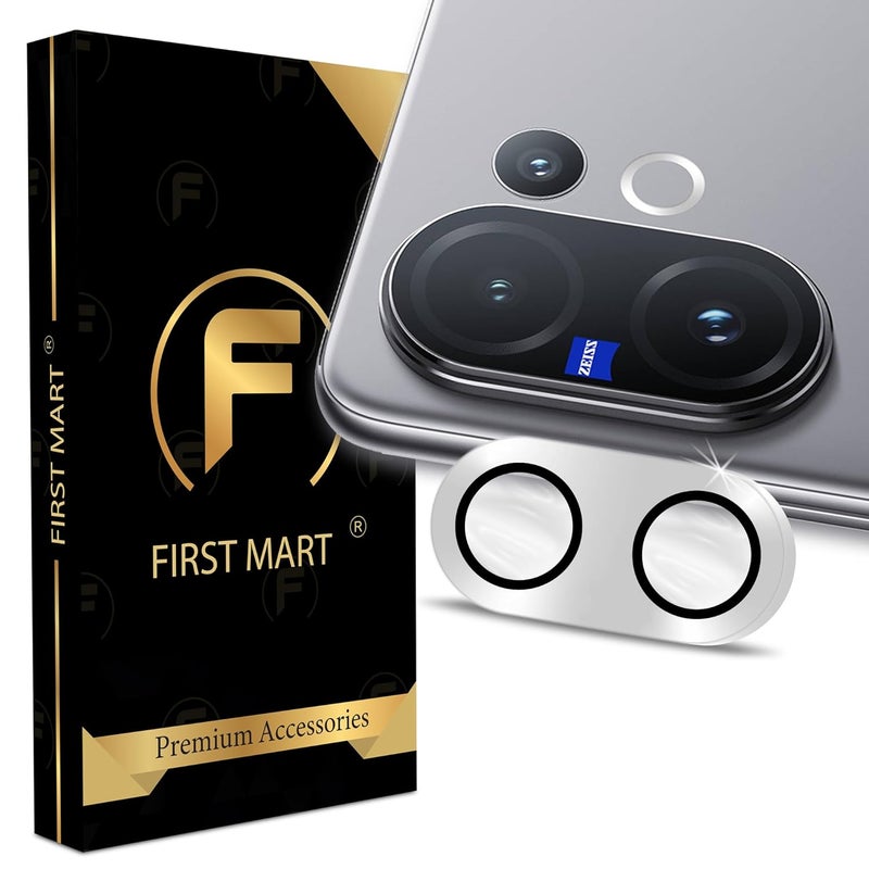 FIRST MART Premium Camera Lens Protection For Vivo V60 and Vivo V60e (6.77 Inches) With Edge-to-Edge Protector Coverage and Installation Kit |Silver, Pack of 1 - Image 1