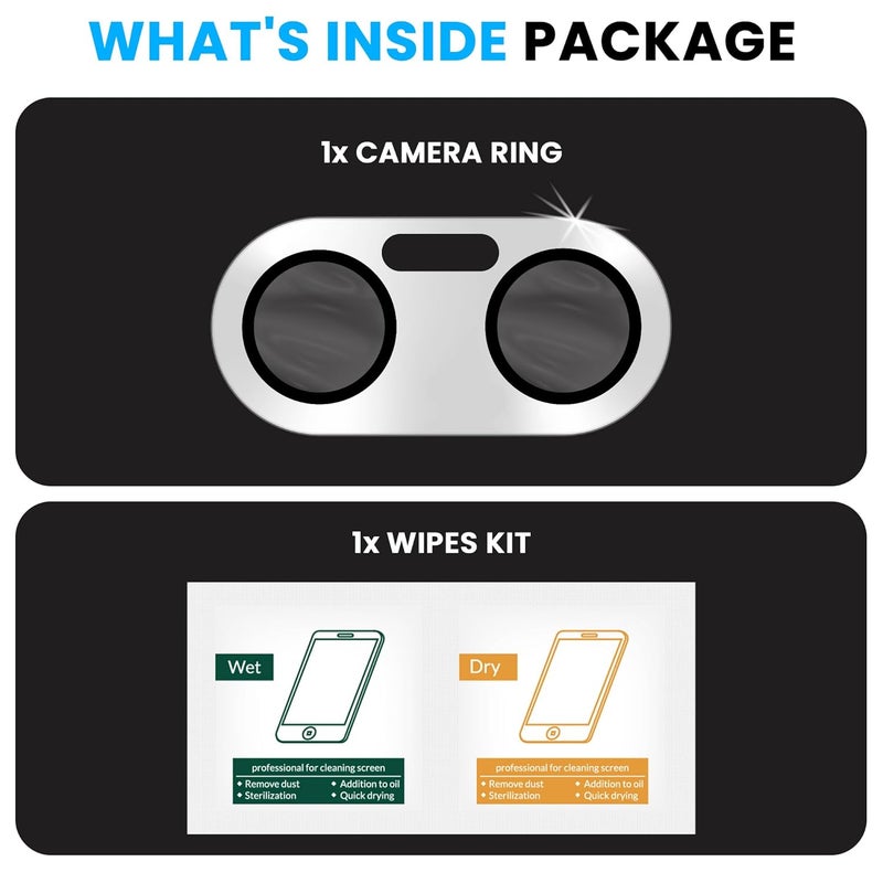 FIRST MART Premium Camera Lens Protection For Vivo V60 and Vivo V60e (6.77 Inches) With Edge-to-Edge Protector Coverage and Installation Kit |Silver, Pack of 1 - Image 5