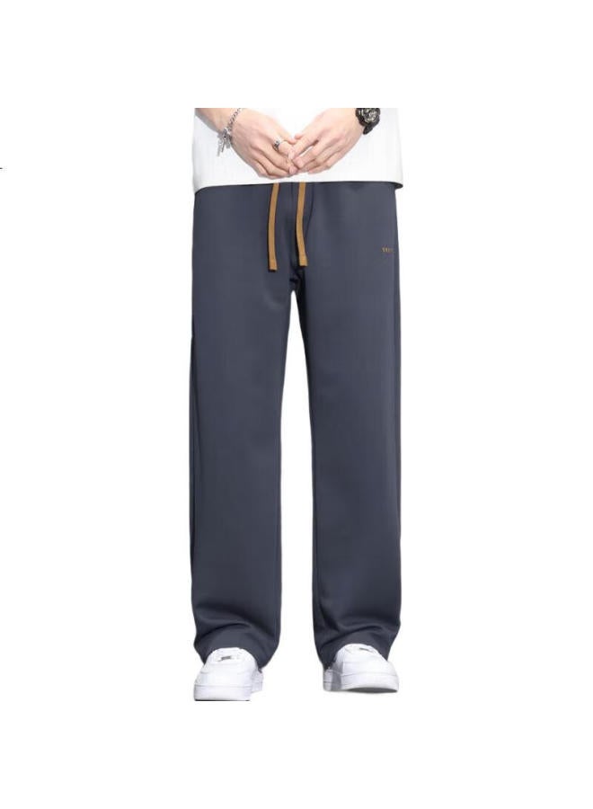 Tucano Men'S Casual Pants Men'S Summer Thin Loose Straight Wide Leg American Sports Trousers Deep Gray Xl - Image 3