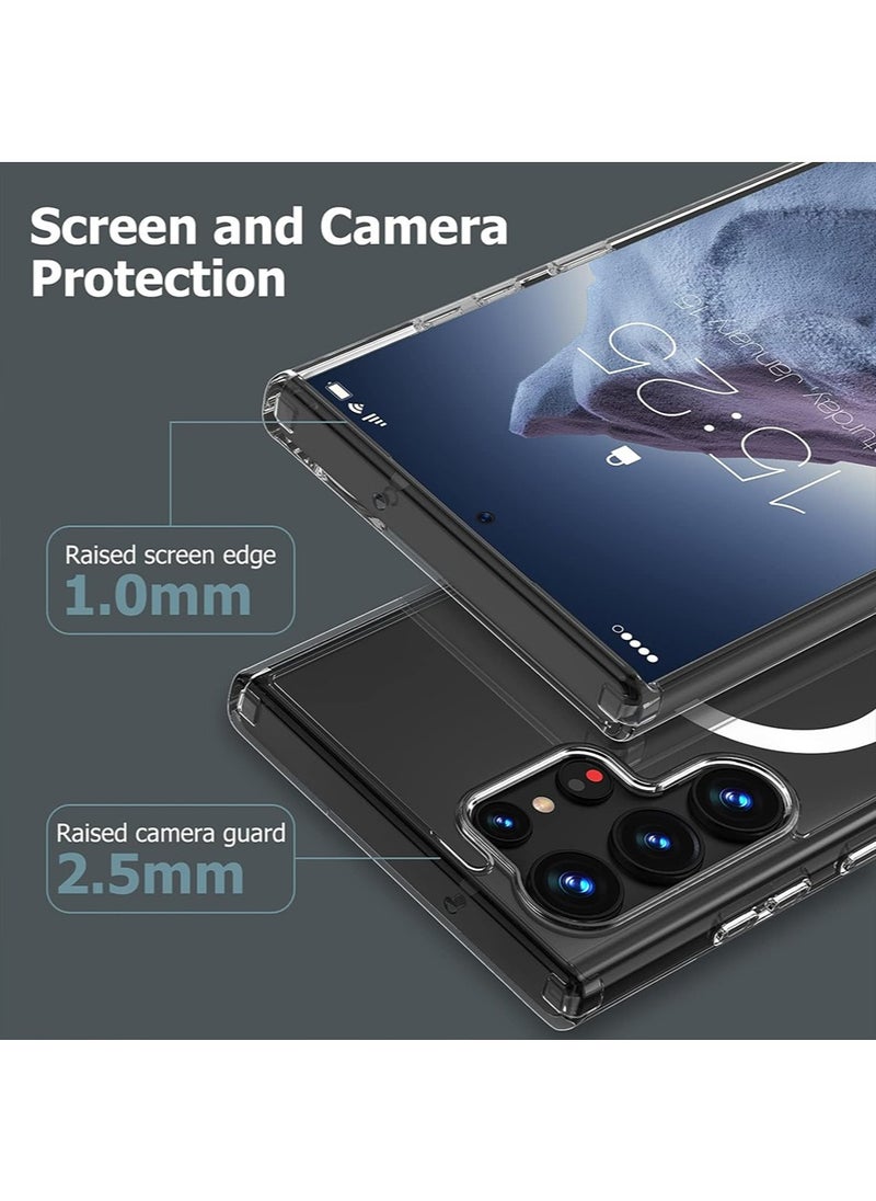 SNBFA - Samsung Galaxy S23 Ultra Clear Case Cover Protector with Support Magsafe Charger - Image 1
