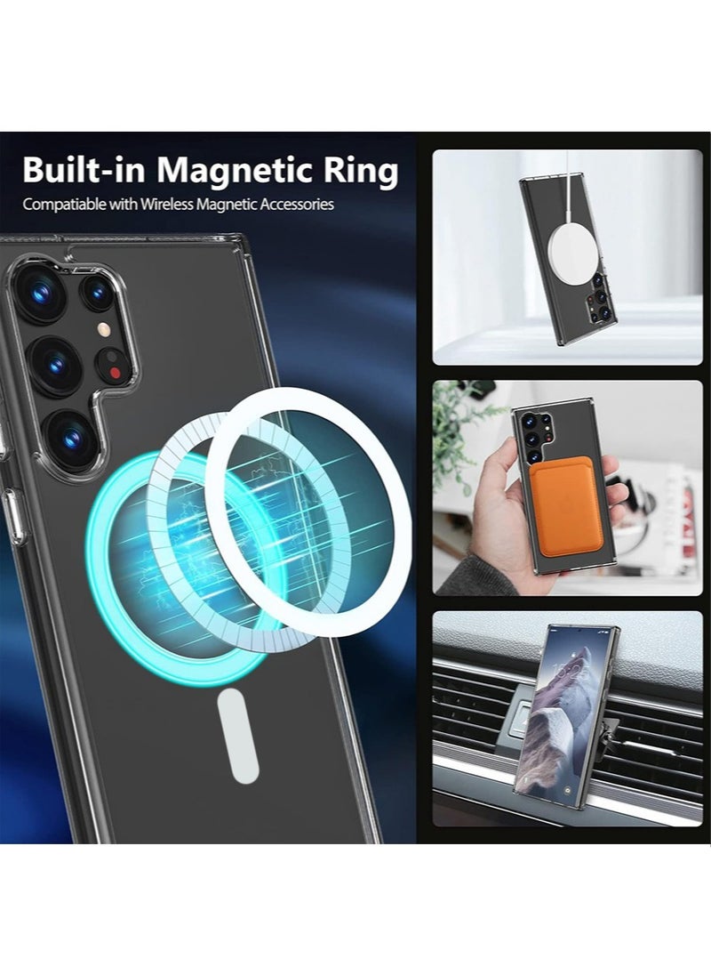 SNBFA - Samsung Galaxy S23 Ultra Clear Case Cover Protector with Support Magsafe Charger - Image 1