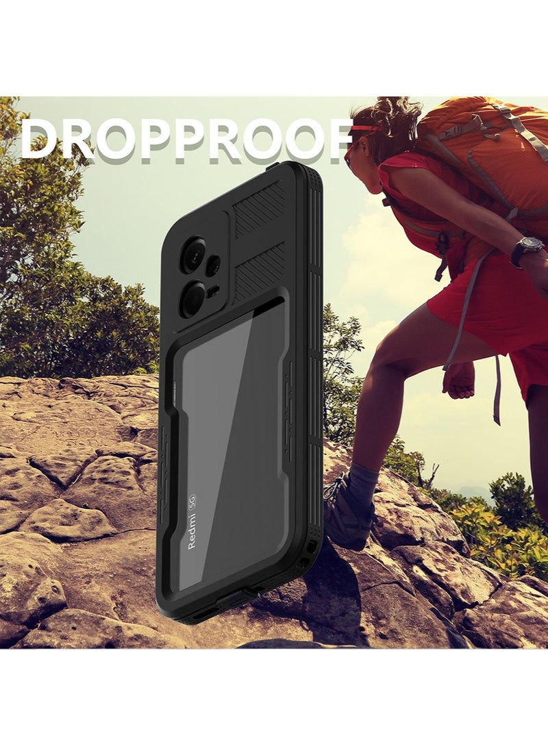 X-level Redmi note 12 Pro 5G Waterproof Case Cover Full Body with Built-in Screen Protector, IP68 Certified Shockproof Dustproof Snowproof Underwater Protective Cover Camera len Protection Accessory  - Image 5