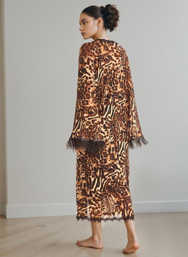 سبلاش فيڤ قميص نوم دانتيل للعروس - Image 3