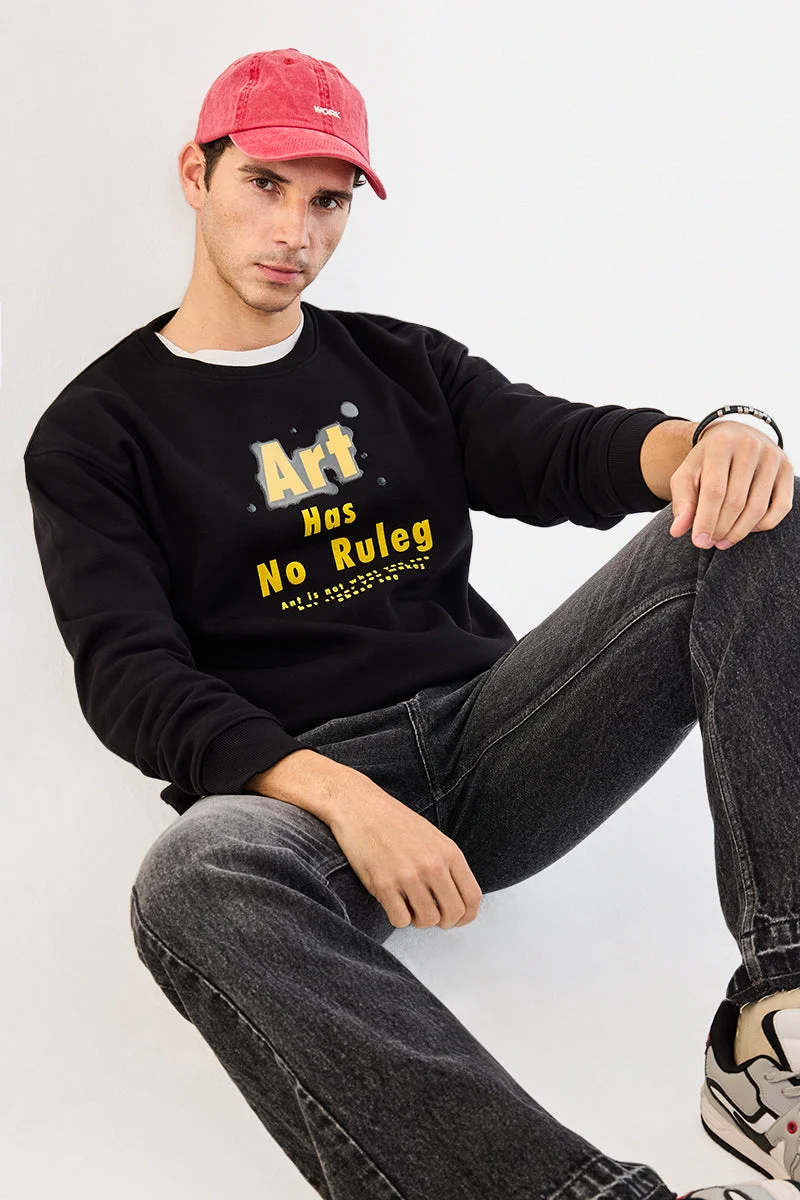 SNITCH Printed Oversized Sweatshirt