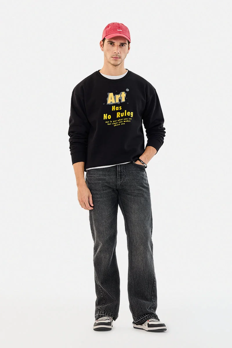 SNITCH Printed Oversized Sweatshirt