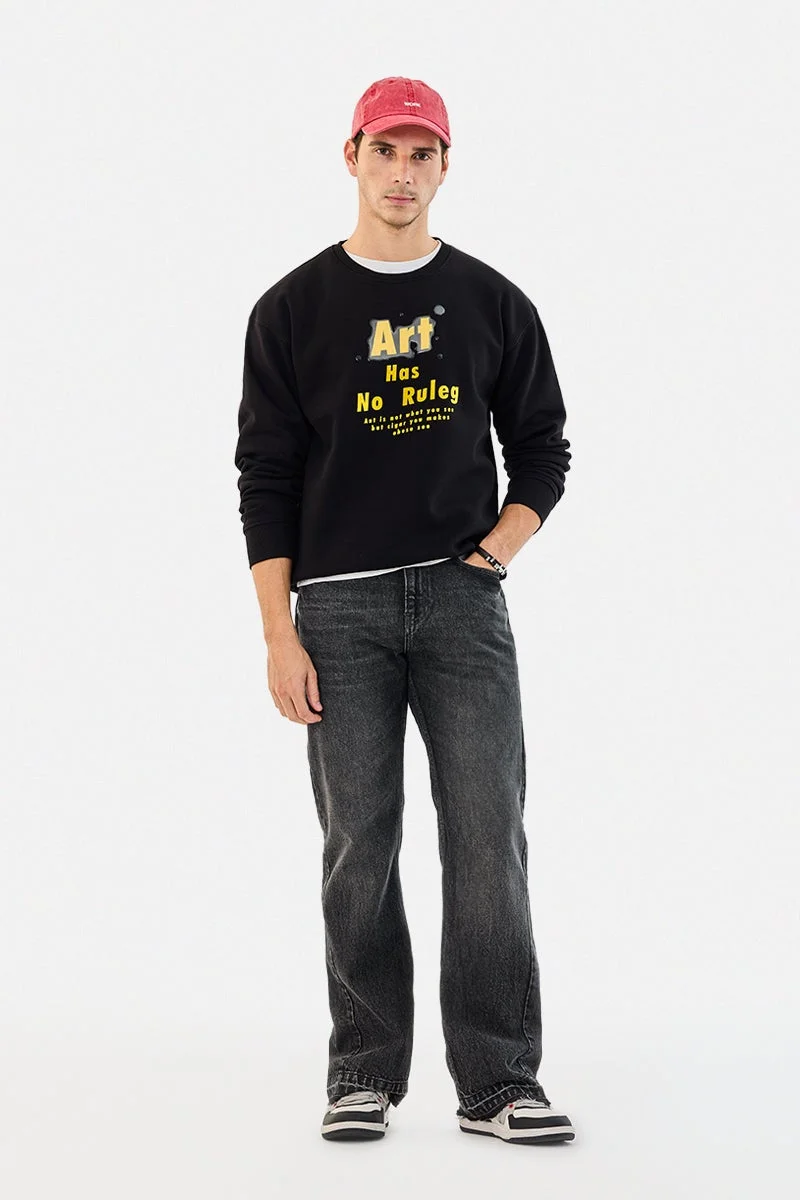 SNITCH Printed Oversized Sweatshirt