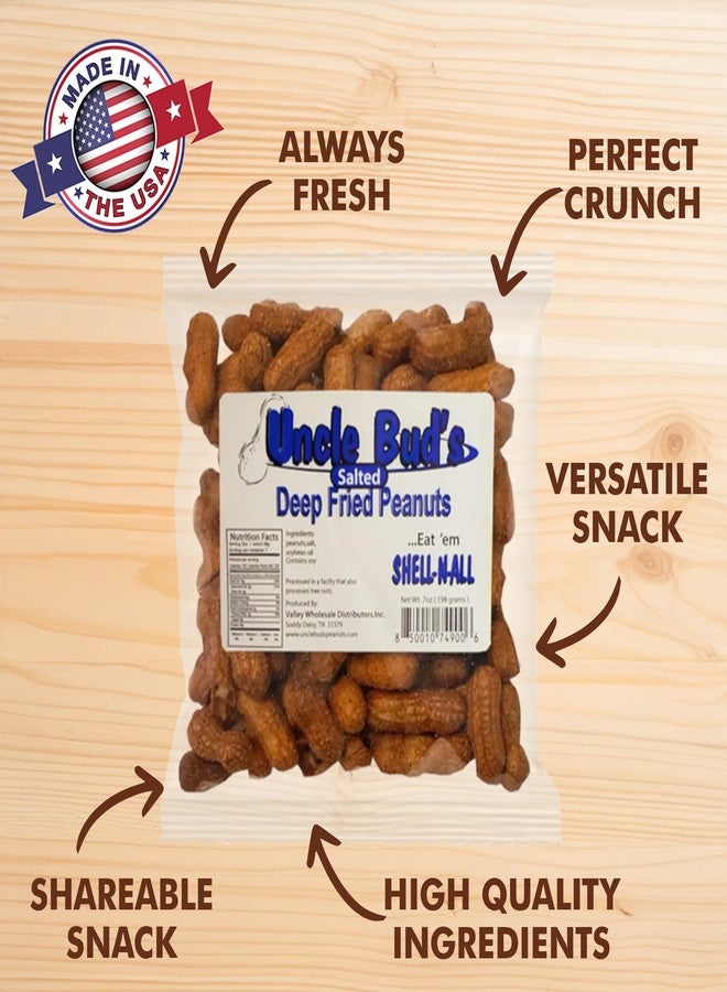 Jerky-n-Spice Uncle Bud's Deep Fried Peanuts In Shell (4-Pack) | Premium Flavor Gourmet Salted Nuts | Crunchy & High Protein Salted Peanuts | Ideal Snacks For Gatherings, Camping & Road Trips | USA Made - Image 4