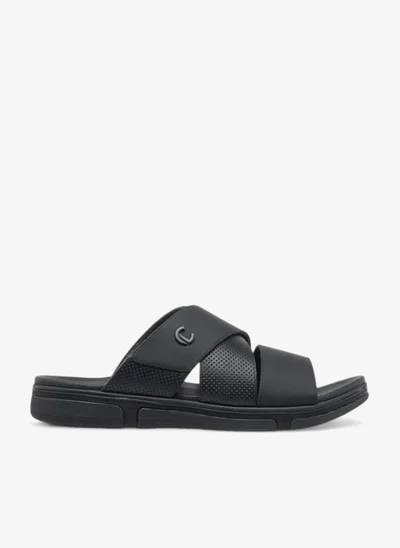 Le Confort Men Textured Cross Strap Slip-On Sandals Ramadan Collection