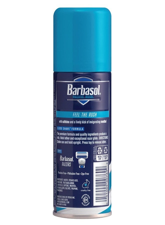 Barbasol Pacific Rush with Caffeine and Menthol Thick & Rich Shaving Cream 7 oz - Image 2