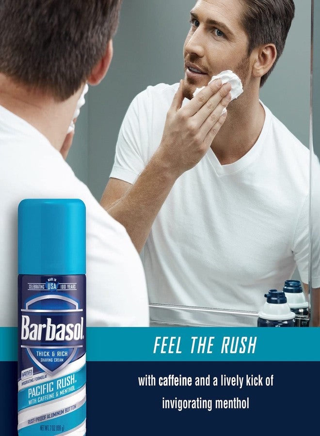 Barbasol Pacific Rush with Caffeine and Menthol Thick & Rich Shaving Cream 7 oz - Image 3
