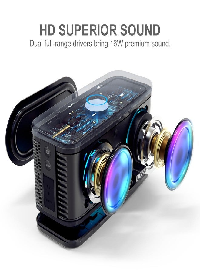 DOSS SoundBox Plus Portable Speaker with HD Sound and Deep Bass, Wireless Stereo Pairing, Touch Control, Multicolor LED Lights, 20 Hours Playtime, Speaker - Image 2
