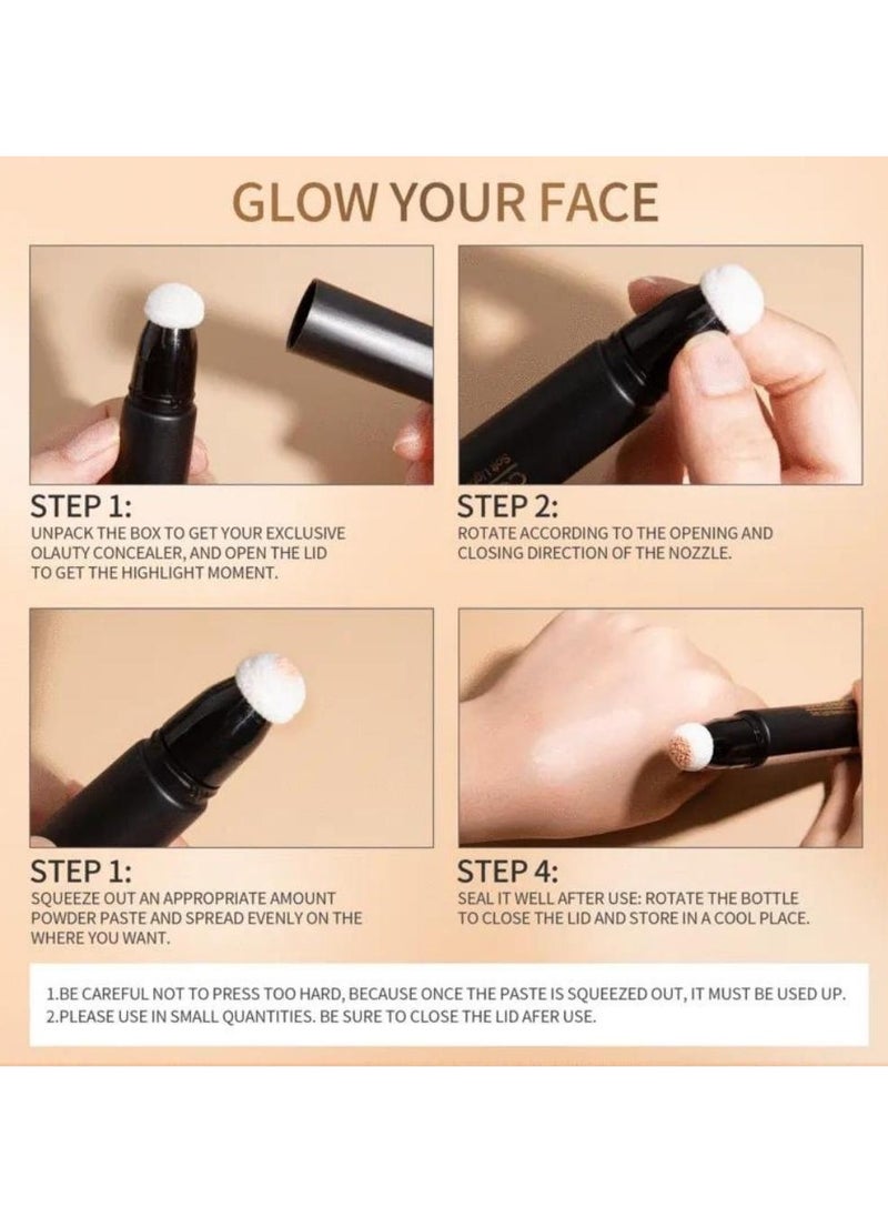 HelloKiss - Concealer Soft Light Matte Foundation Concealer Conceals Blemish and Redness Flawless Natural Coverage for Normal to Oily Skin Instant Age Rewind Eraser Dark Circles Treatment 02 - Image 1