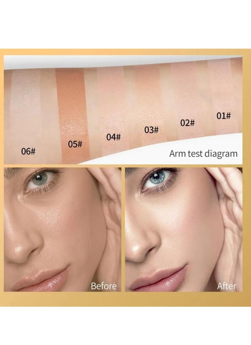 HelloKiss - Concealer Soft Light Matte Foundation Concealer Conceals Blemish and Redness Flawless Natural Coverage for Normal to Oily Skin Instant Age Rewind Eraser Dark Circles Treatment 02 - Image 1