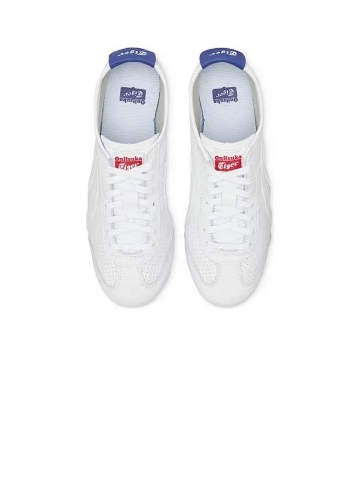 Onitsuka Tiger Men and Women Mexico 66 Athlesiure Shoes Weave White/Blue  - Image 4