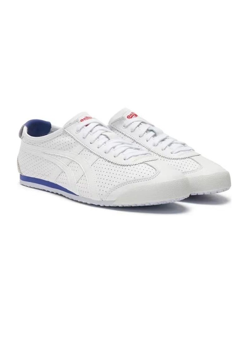 Onitsuka Tiger Men and Women Mexico 66 Athlesiure Shoes Weave White/Blue  - Image 2