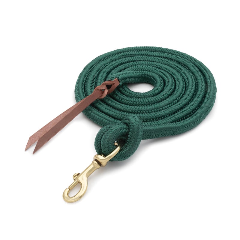 Weaver Equine Performance Lead Rope58 x 10 Horse Cowboy Rope with Brass Plated Snap Soft Comfort Grip Barn Horse Tack for Daily Use Hunter Green - Image 2