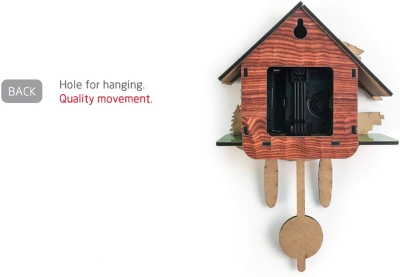klarako Cuckoo Clock Wall Clock with Bird, Watch, Children Decoration, Watch, G - Image 5