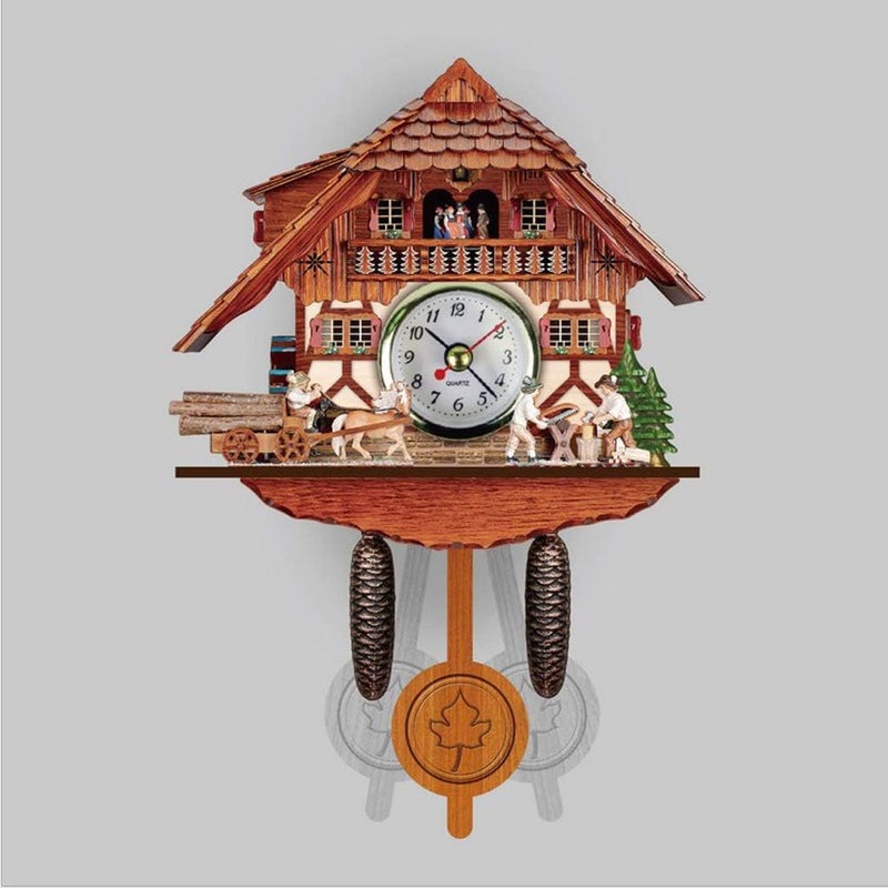 klarako Cuckoo Clock Wall Clock with Bird, Watch, Children Decoration, Watch, G - Image 2