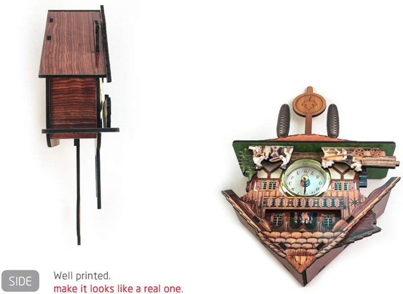 klarako Cuckoo Clock Wall Clock with Bird, Watch, Children Decoration, Watch, G - Image 4