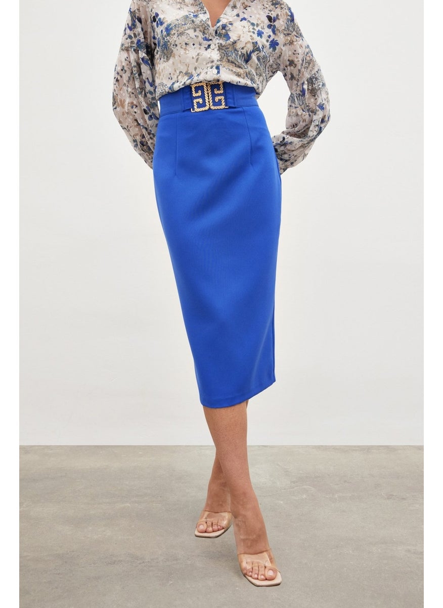 Accessory Detailed Pencil Skirt - Blue - pzsku/Z7C2D13BA92E9ADF6B50FZ/45/_/1736324222/8c7e68c2-fbf9-4eb0-be08-33d6e4cdf211