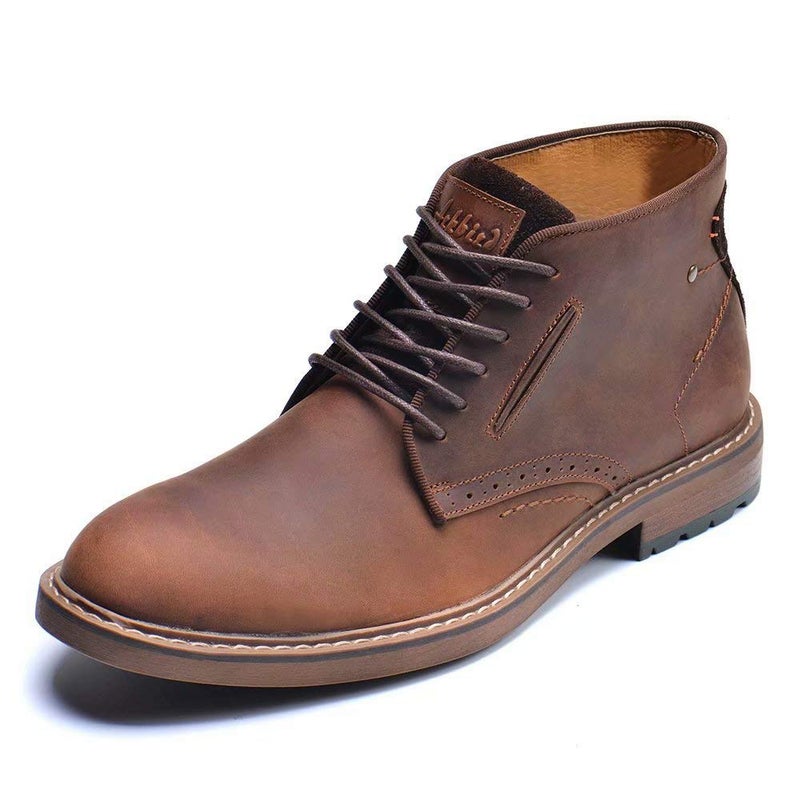 Chukka Boots Fashion and Comfort Casual Oxfords Ankle Lace Up Boot DarkBrown 95