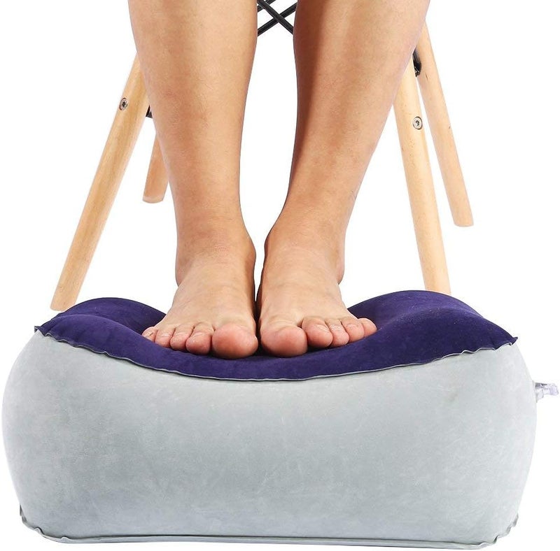 klarako Inflatable Travel Leg Up Foot Rest, Inflatable Foot Rest Mat Inflating Fast Relax Yourself At Any Time Reduce Deep Vein Thrombosis Risk Suitable For Use In Travel Home Office(1#) - Image 3