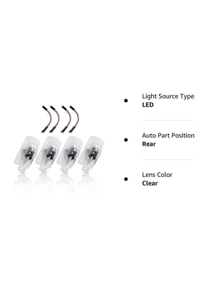 Generic - 4 Pack LED Car Door Logo Light Projector, Welcome Laser Lights Car Door Courtesy Lights 3D Logo Door Lights White LED Projector Lamps for RXESGXLSLXISGSRCUX Series Lexus Door Light Replacement - Image 1