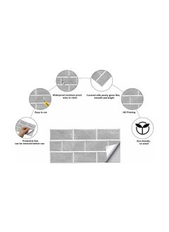 Golden 6-Sheet Grey Peel and Stick Wallpaper, Subway Tile 6''x12'' Self Adhesive Wall Tiles Waterproof PVC Stick on Backsplash Vinyl Decorative Tiles Stickers for Kitchen Bathroom  - Image 5