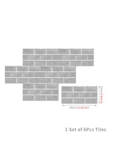 Golden 6-Sheet Grey Peel and Stick Wallpaper, Subway Tile 6''x12'' Self Adhesive Wall Tiles Waterproof PVC Stick on Backsplash Vinyl Decorative Tiles Stickers for Kitchen Bathroom  - Image 2