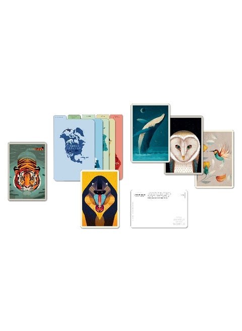 Wild Animals of the World: 50 Postcards