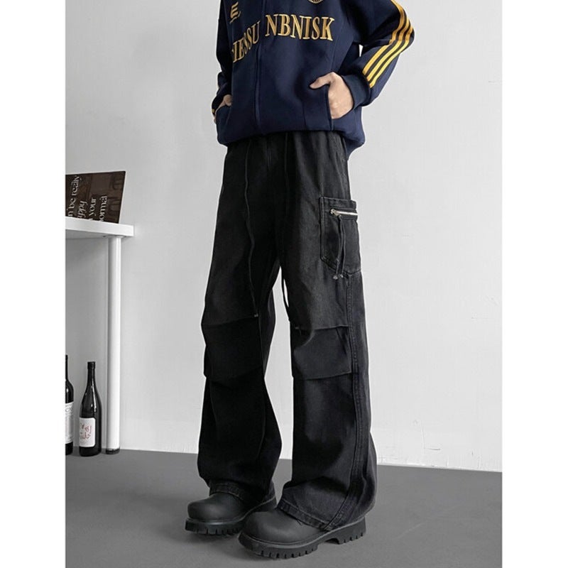 Unisex Classic Denim Jeans Loose Fit Daily Outdoor Wear - Image 4