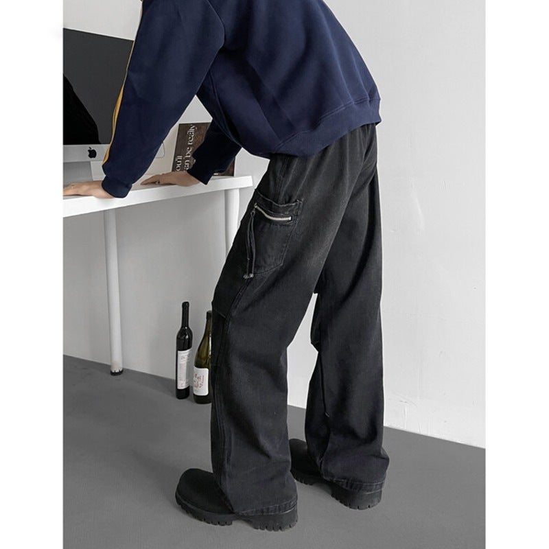 Unisex Classic Denim Jeans Loose Fit Daily Outdoor Wear - Image 5