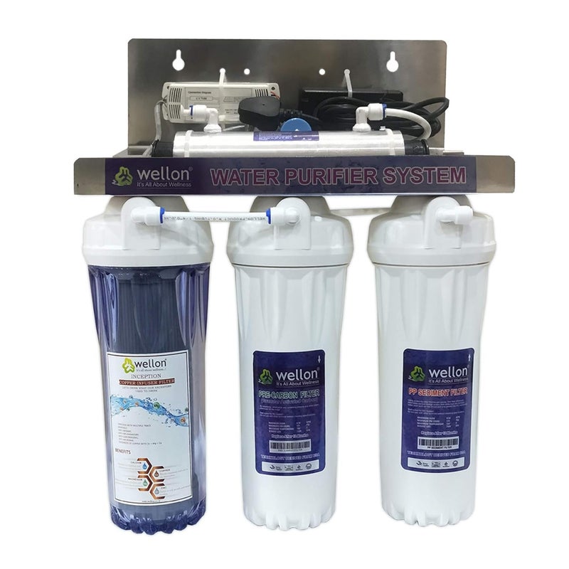 WELLON نظام تنقية المياه بالأشعة فوق البنفسجية من ويلون بسعة 20 لتر في الساعة للمنزل - Image 1