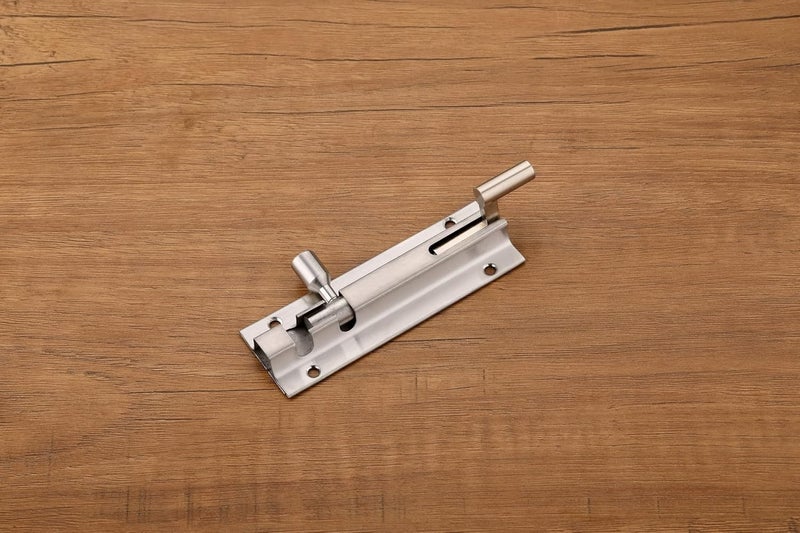 HARMONUS HARMONUS Premium Quality Stainless Steel LTower Bolt Brass and Door Latch and Door chitkani for Home and Office Finish Matt Rod Tower Bolt 8 Inch Pack of 4 