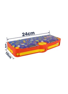 SMILY KIDDOS Smily Kiddos Plastic Multi Functional Pop Out Pencil Box For Kids Stationery For Children, Cricket Theme (Blue)  - Image 2