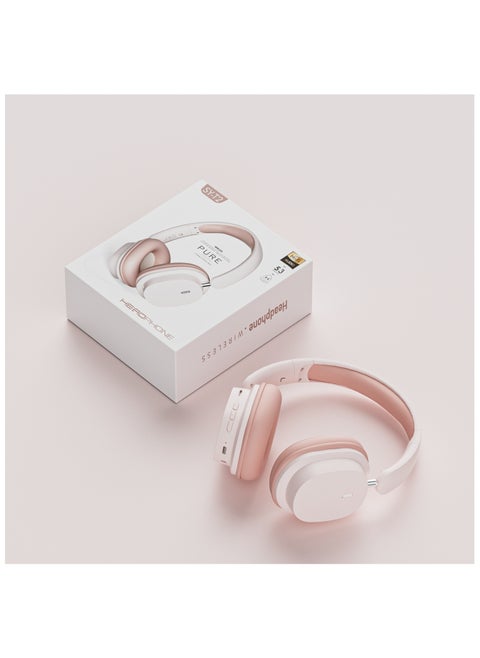 QCY H3 ANC wireless headphones with active noise cancellation, high-resolution audio, Bluetooth 5.4, microphone, 60 hours playback, multi-point connection, foldable design（pink） .