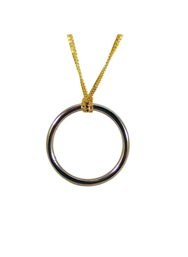 MilesMagic Magician'S Ring On Chain Gimmick Impromptu Street Effects Tie Untie Necklace Knots Stage Mentalism Real Close Up Illusion For Easy And Professional Routine Magic Tricks - Image 2