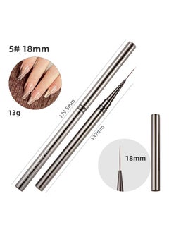 Generic Nail Art Brush Set Metal Handle UV Gel Painting Pen 18MM 